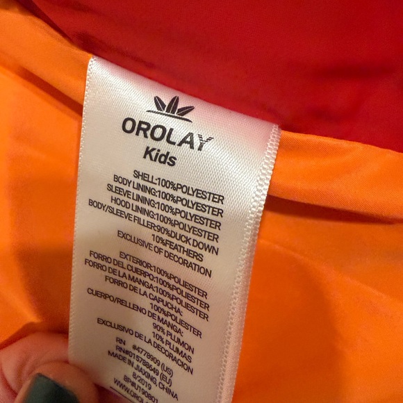 Kids orolay Winter coat in red, size 10-11 - Picture 6 of 8